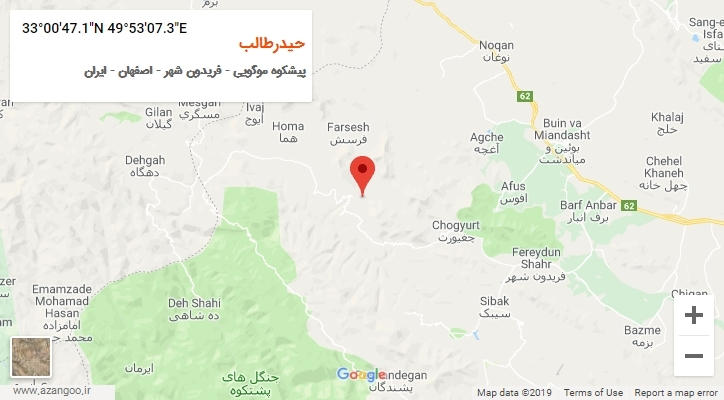 روستای حیدرطالب بر روی نقشه