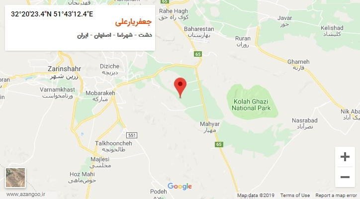 روستای جعفریارعلی بر روی نقشه