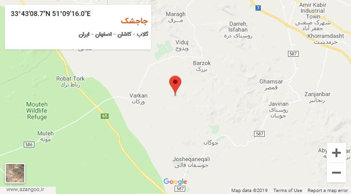 روستای جاجشک بر روی نقشه