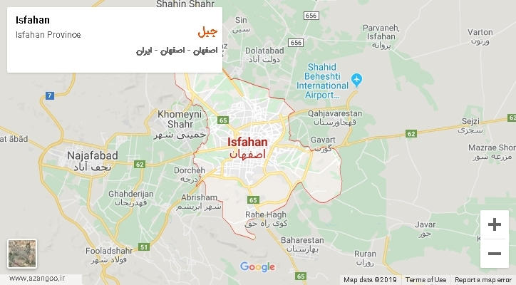 دهستان جبل بر روی نقشه