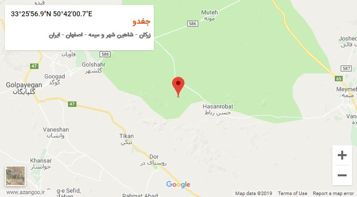 روستای جغدو بر روی نقشه