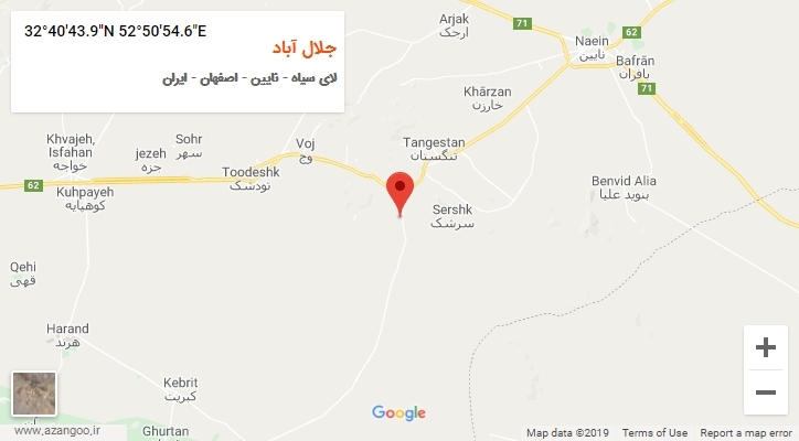 روستای جلال آباد بر روی نقشه