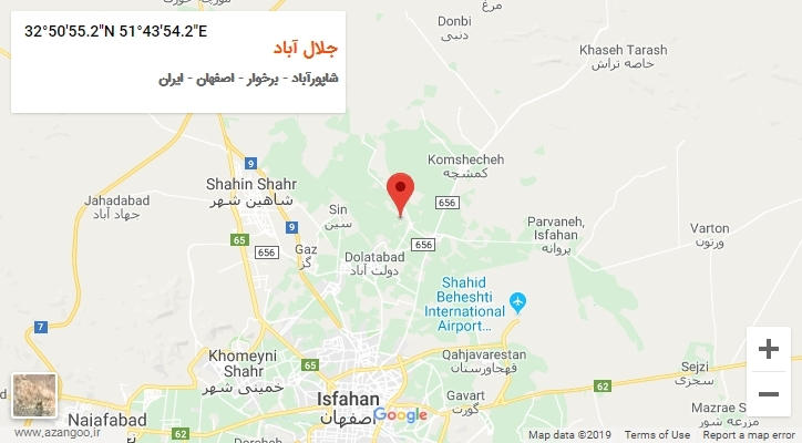 روستای جلال آباد بر روی نقشه