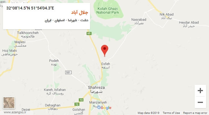 روستای جلال آباد بر روی نقشه