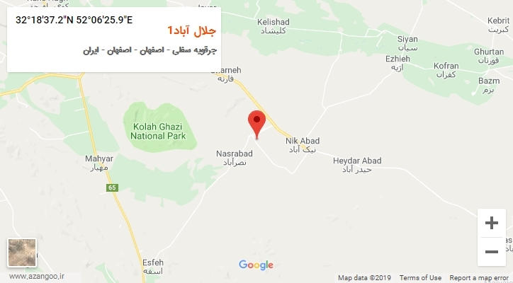 روستای جلال آباد1 بر روی نقشه