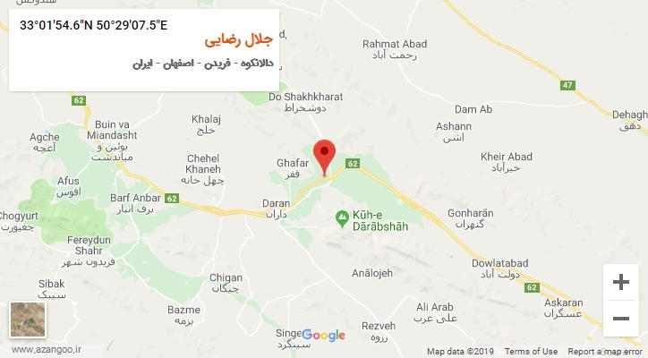 روستای جلال رضایی بر روی نقشه