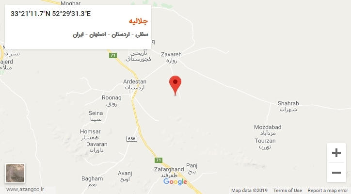 روستای جلالیه بر روی نقشه