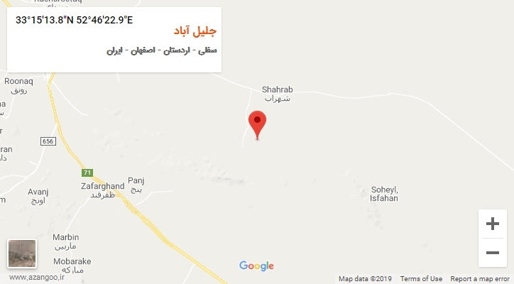 روستای جلیل آباد بر روی نقشه