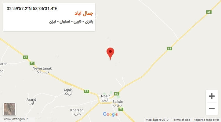 روستای جمال آباد بر روی نقشه