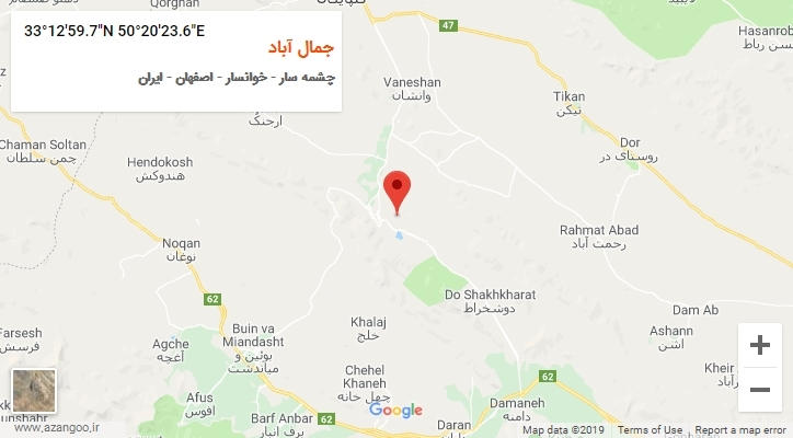روستای جمال آباد بر روی نقشه