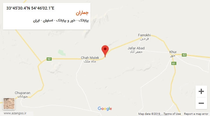 روستای جماران بر روی نقشه