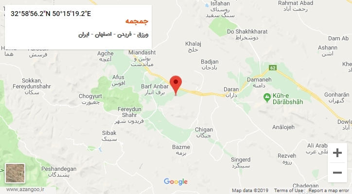روستای جمجمه بر روی نقشه