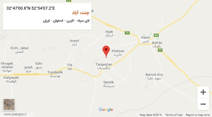 روستای جنت آباد بر روی نقشه