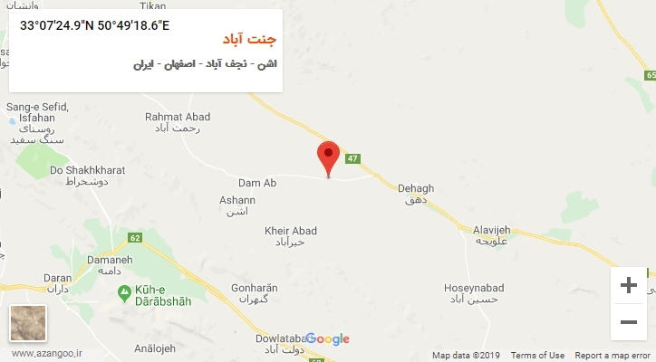 روستای جنت آباد بر روی نقشه