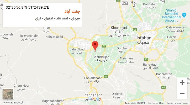 روستای جنت آباد بر روی نقشه