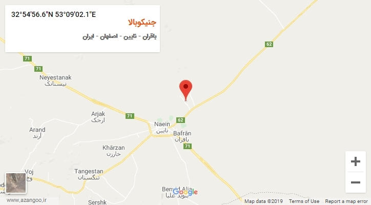 روستای جنیکوبالا بر روی نقشه