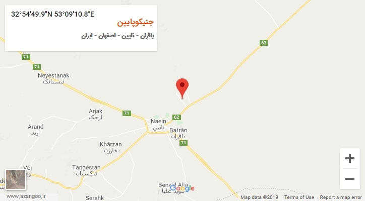 روستای جنیکوپایین بر روی نقشه