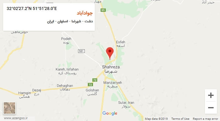 روستای جوادآباد بر روی نقشه