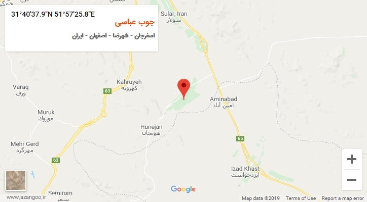 روستای جوب عباسی بر روی نقشه