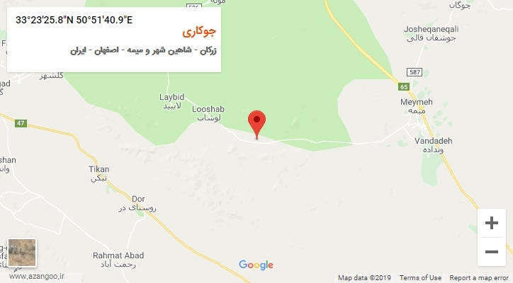 روستای جوکاری بر روی نقشه