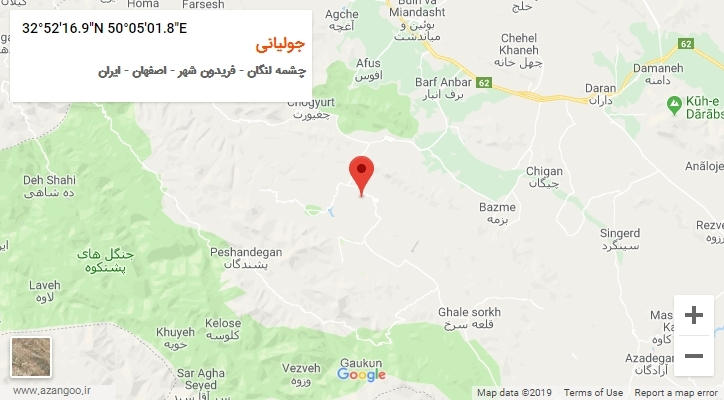 روستای جولیانی بر روی نقشه