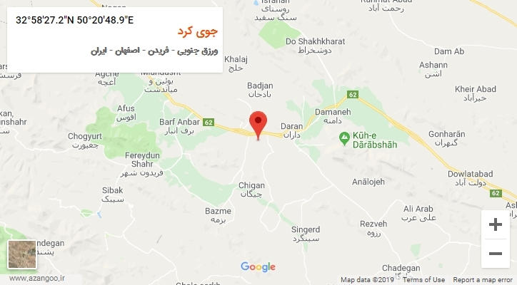 روستای جوی کرد بر روی نقشه