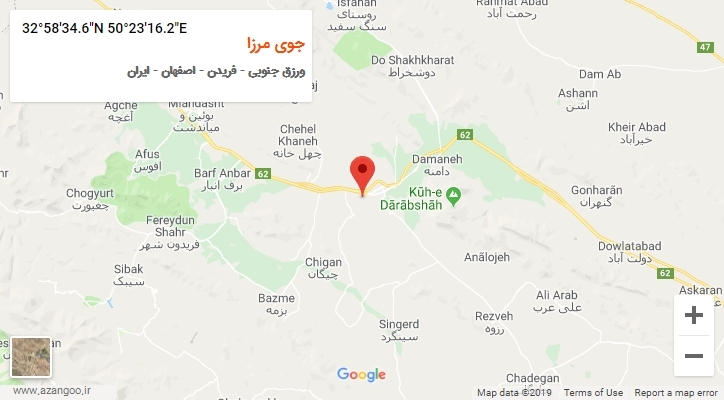 روستای جوی مرزا بر روی نقشه