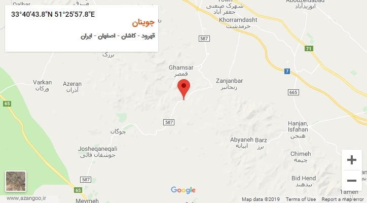 روستای جوینان بر روی نقشه
