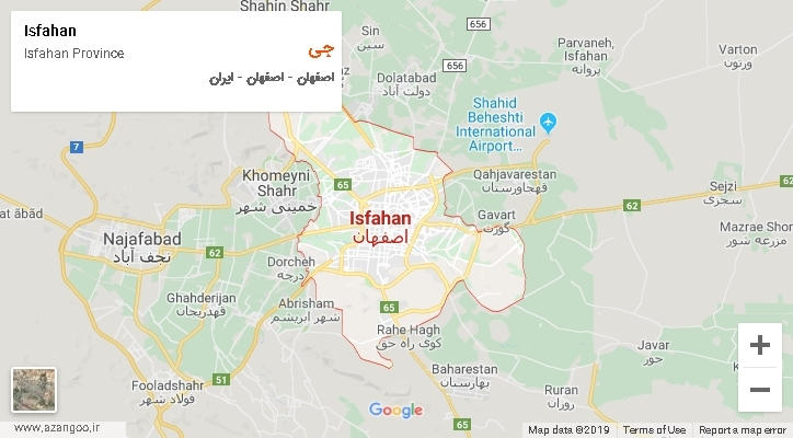 دهستان جی بر روی نقشه