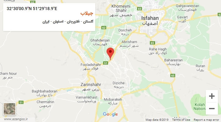 روستای جیلاب بر روی نقشه