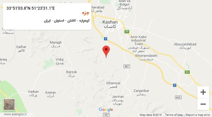 روستای جزه بر روی نقشه