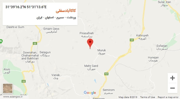 روستای کاکاآبادسفلی بر روی نقشه