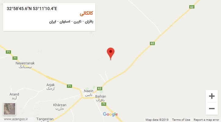 روستای کالکالی بر روی نقشه