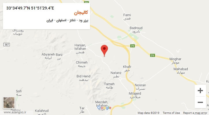 روستای کالیجان بر روی نقشه