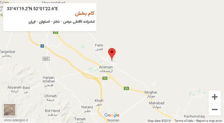 روستای کام بخش بر روی نقشه