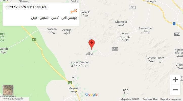 روستای کامو بر روی نقشه