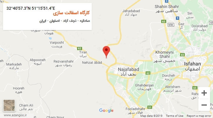 روستای کارگاه اسفالت سازی بر روی نقشه