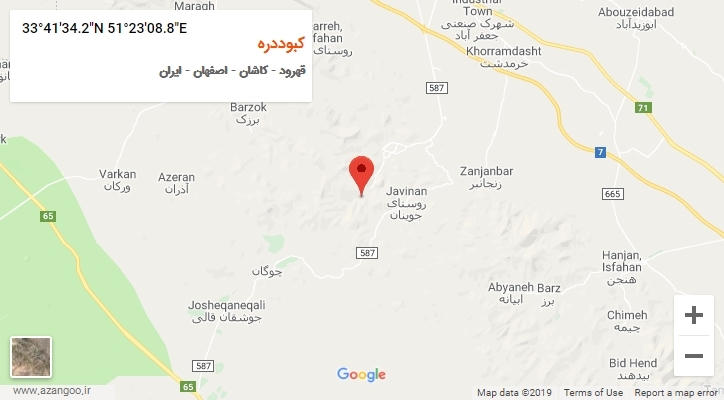 روستای کبوددره بر روی نقشه