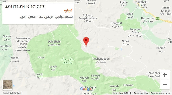 روستای کچاره بر روی نقشه