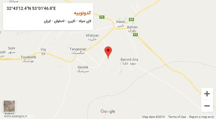 روستای کدونوییه بر روی نقشه