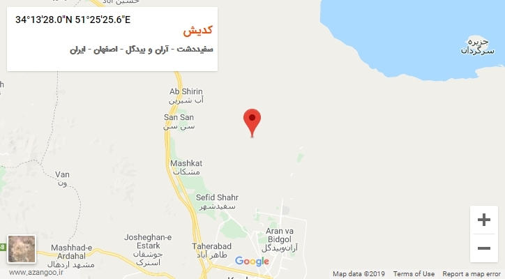 روستای کدیش بر روی نقشه