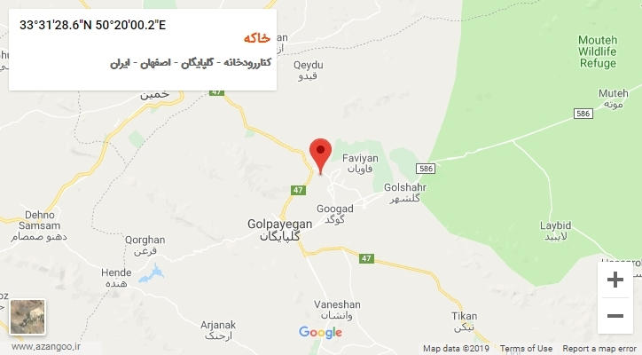 روستای خاکه بر روی نقشه