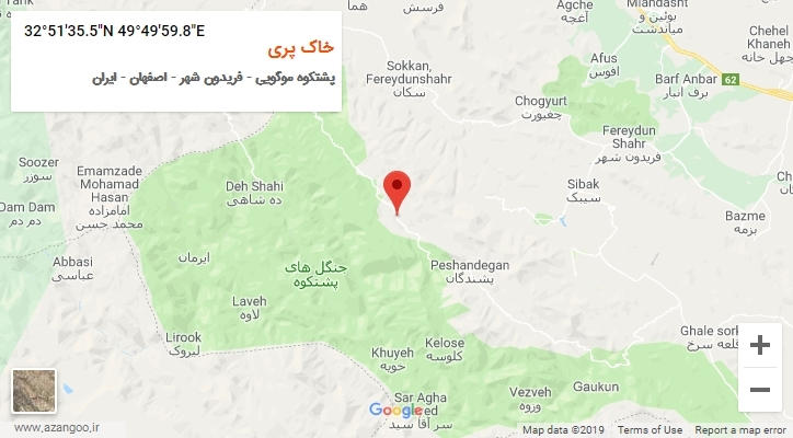 روستای خاک پری بر روی نقشه