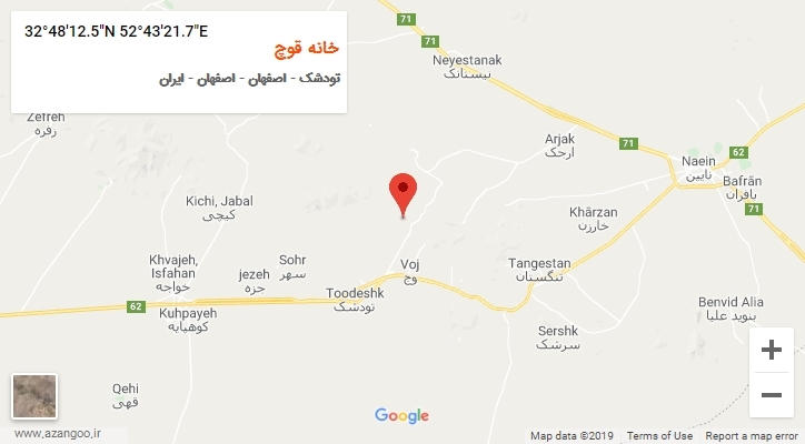 روستای خانه قوچ بر روی نقشه
