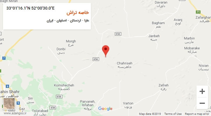 روستای خاصه تراش بر روی نقشه