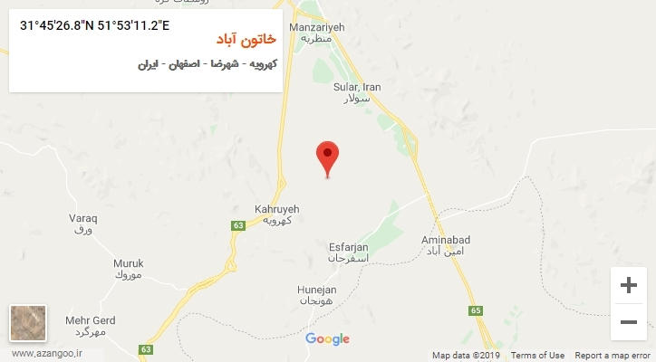 روستای خاتون آباد بر روی نقشه