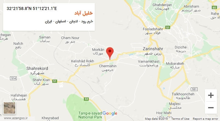 روستای خلیل آباد بر روی نقشه