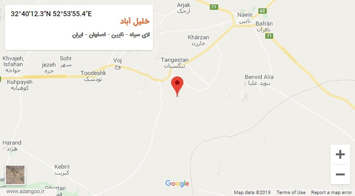 روستای خلیل آباد بر روی نقشه