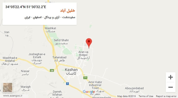 روستای خلیل آباد بر روی نقشه
