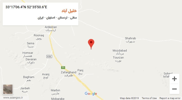 روستای خلیل آباد بر روی نقشه